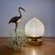 Vintage globe table lamp in holophane glass
