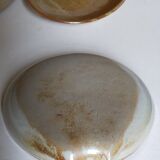 Eight ramekins"shells"vintage enamelled potter's sandstone
