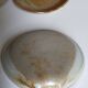 Huit ramequins "coquilles" grès de potier émaillé vintages