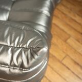 Silver leather Togo 3-seater sofa by Michel Ducaroy for Ligne Roset