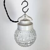 Vintage White Porcelain Pendant Light, 1970s
