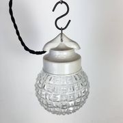 Vintage White Porcelain Pendant Light, 1970s