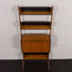 Scandinavian free standing vertical bookcase with a secrtetaire or home office wall unit model Ergo,