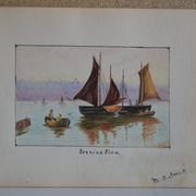 Pencil drawing circa 1910 evening glow