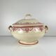Ironstone soup tureen Creil & Montereau, "Admiral" model, red, 19th century.