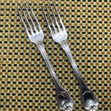 Pair of Christofle silver-plated dessert forks, Germain model