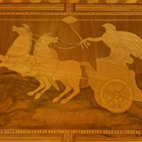 Living room table in cherry and walnut, Restoration style – late 19th century
