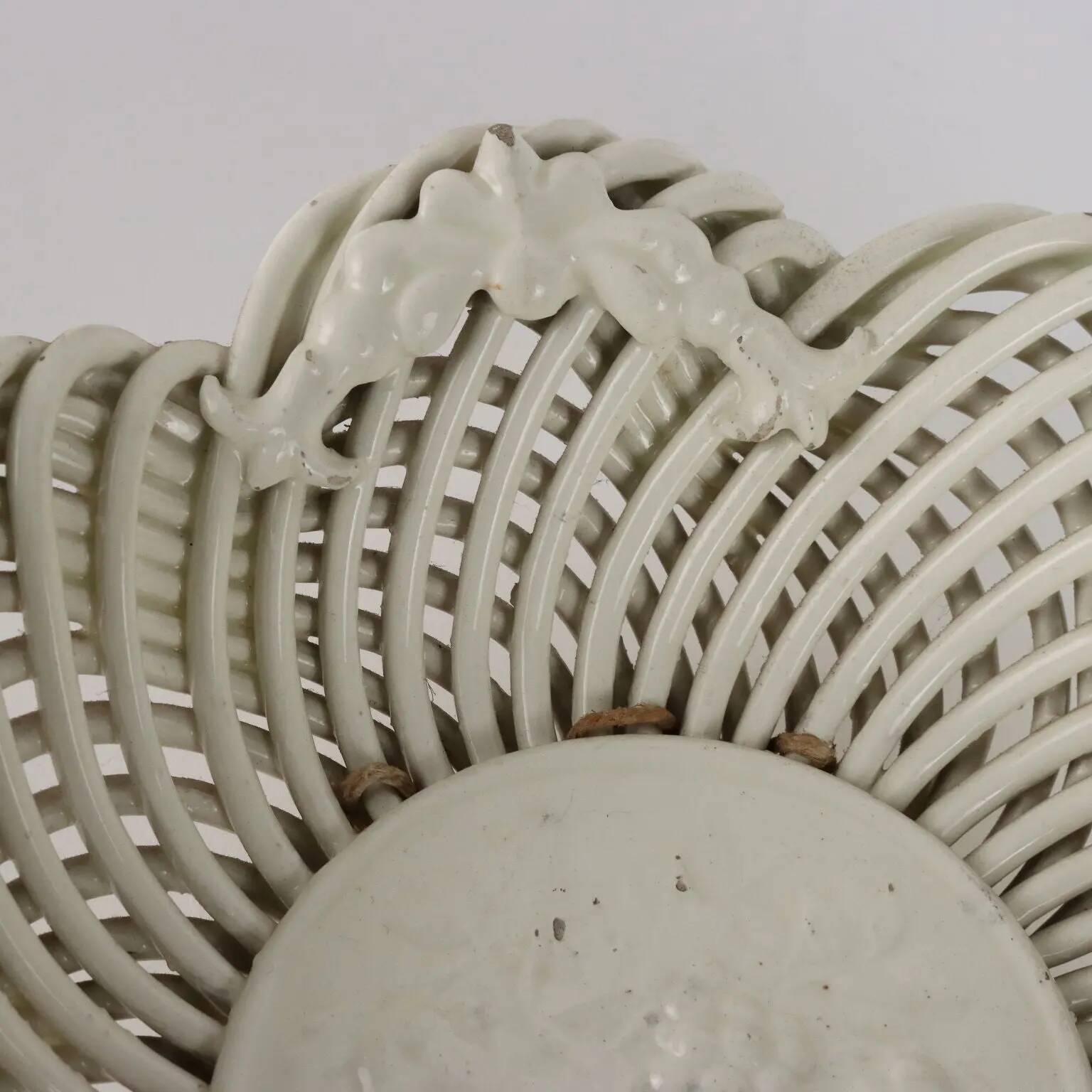 Antique ceramic basket, Veneto, 19th century