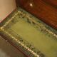 Pair of vintage military campaign high chests of drawers with leather tops.