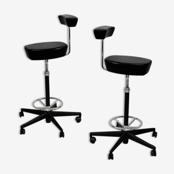 Pair of high stools by Georges Nelson, Vitra, 2001