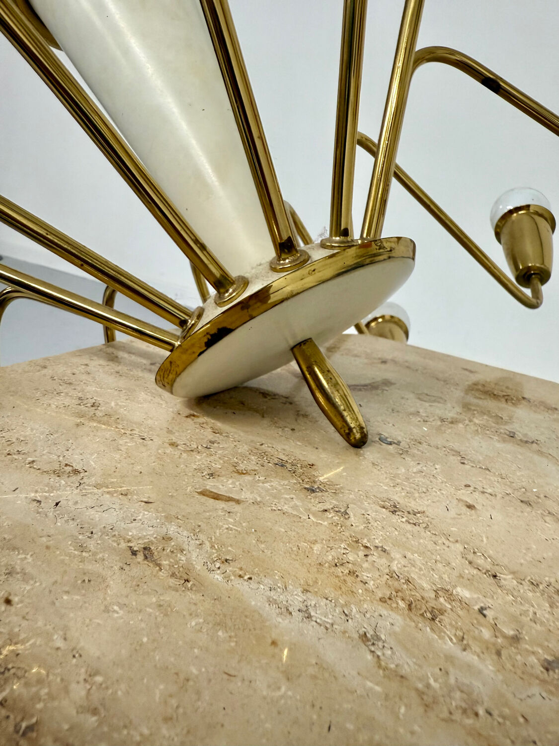 Antique 12-light Sputnik spider pendant lamp from the 60s