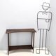 Postmodern Ebonized Beech Console Table with a Lower Shelf, Italy