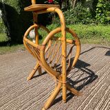 Louis Sognot floor lamp from the 50s in rattan