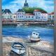 Marine, oil on canvas "les sables d'Olonne" signed Rossini