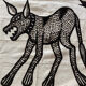 African art / tribal art tapestry of korhogo made by the senufo people in ivory coast twentieth era