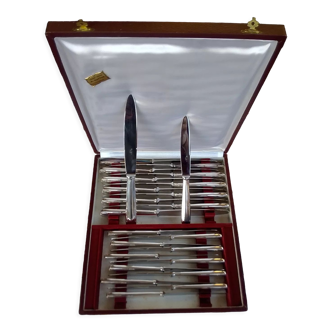 24 couteaux métal argenté Dixi
