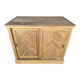 Old oak craft cabinet with sliding door