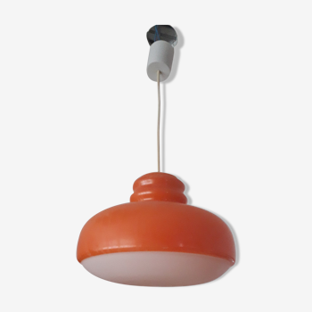 Suspension plafonnier orange vintage kitsch