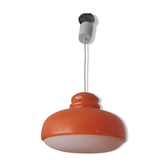 Suspension plafonnier orange vintage kitsch