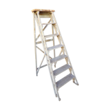 Ancient wooden stepladder