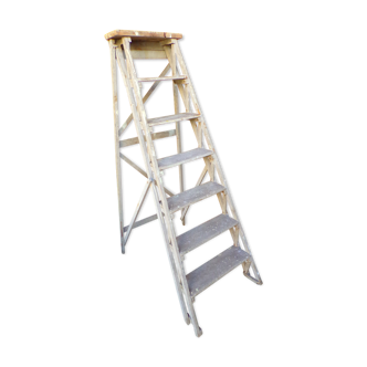 Ancient wooden stepladder