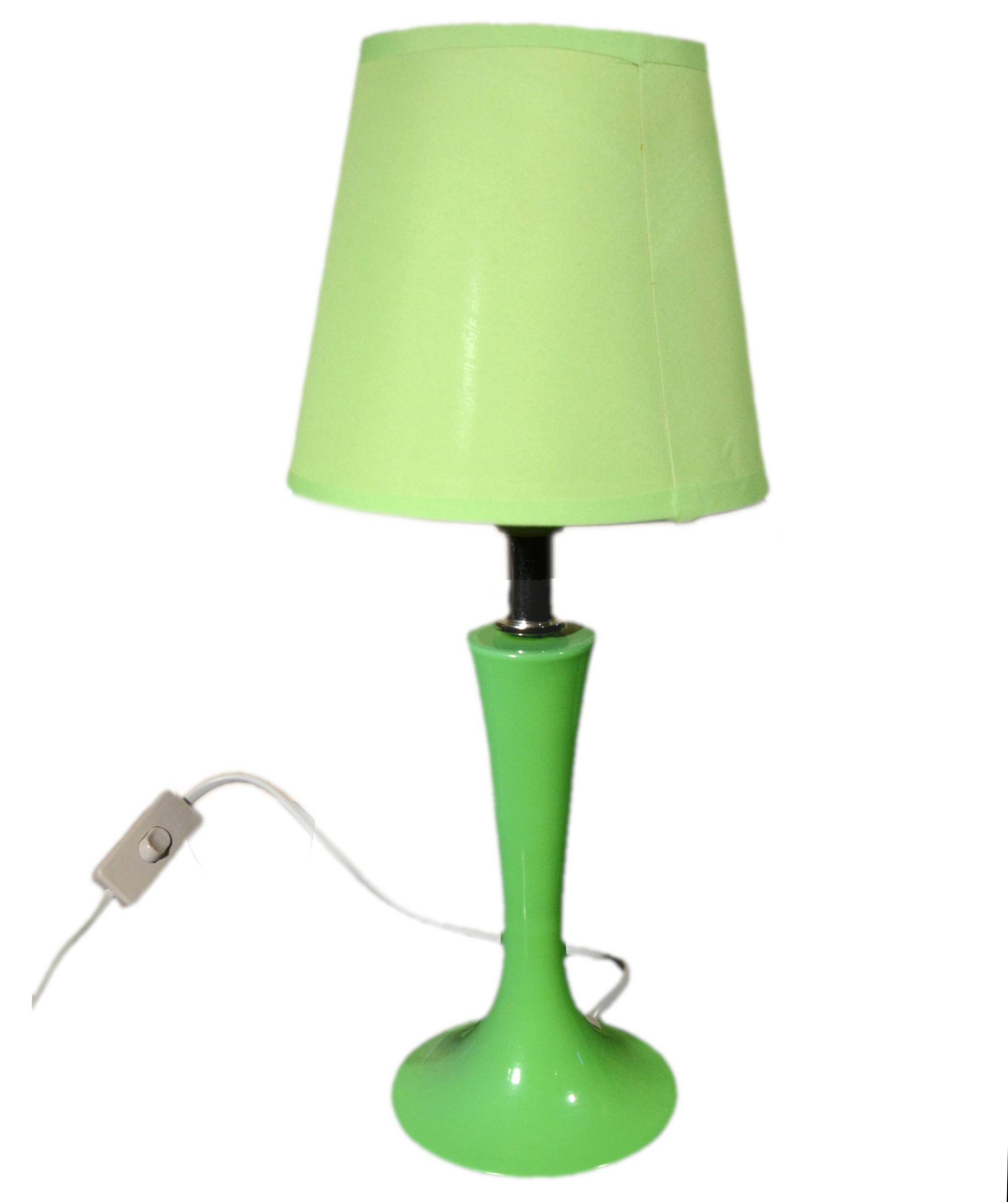 Green apple metal bedside lamp, in the style of Laurel.