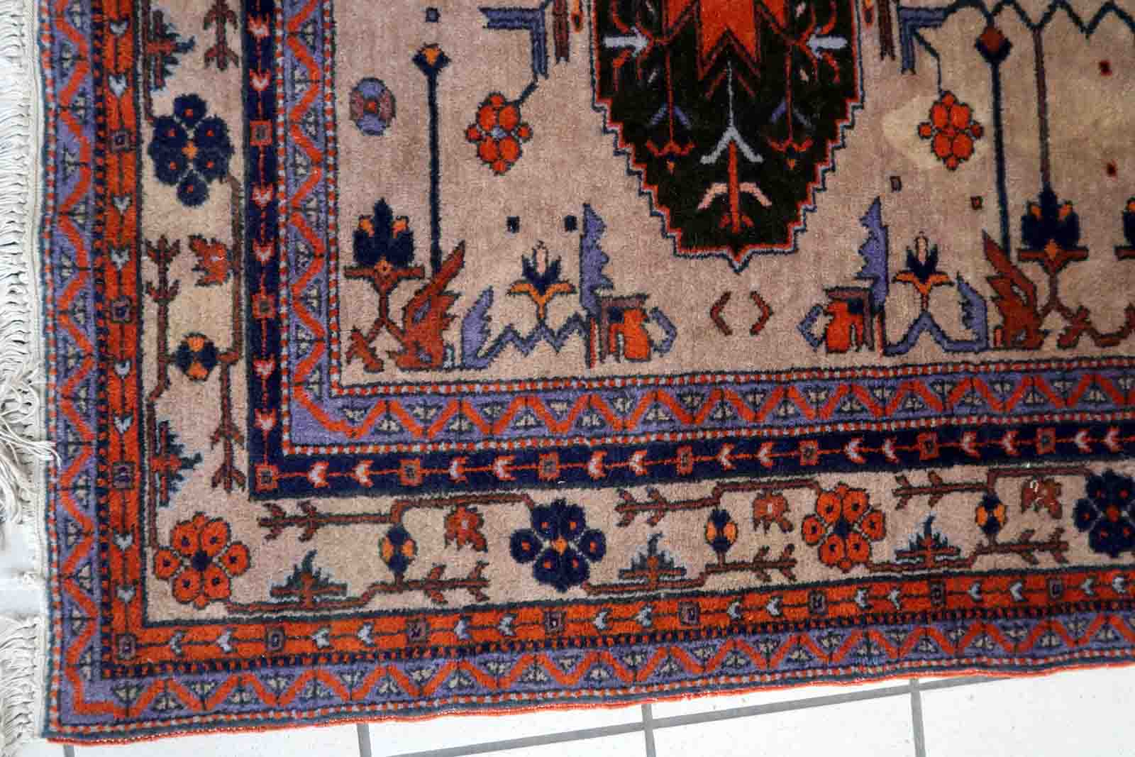 Vintage caucasian Kazak rug 123x213cm 1960s