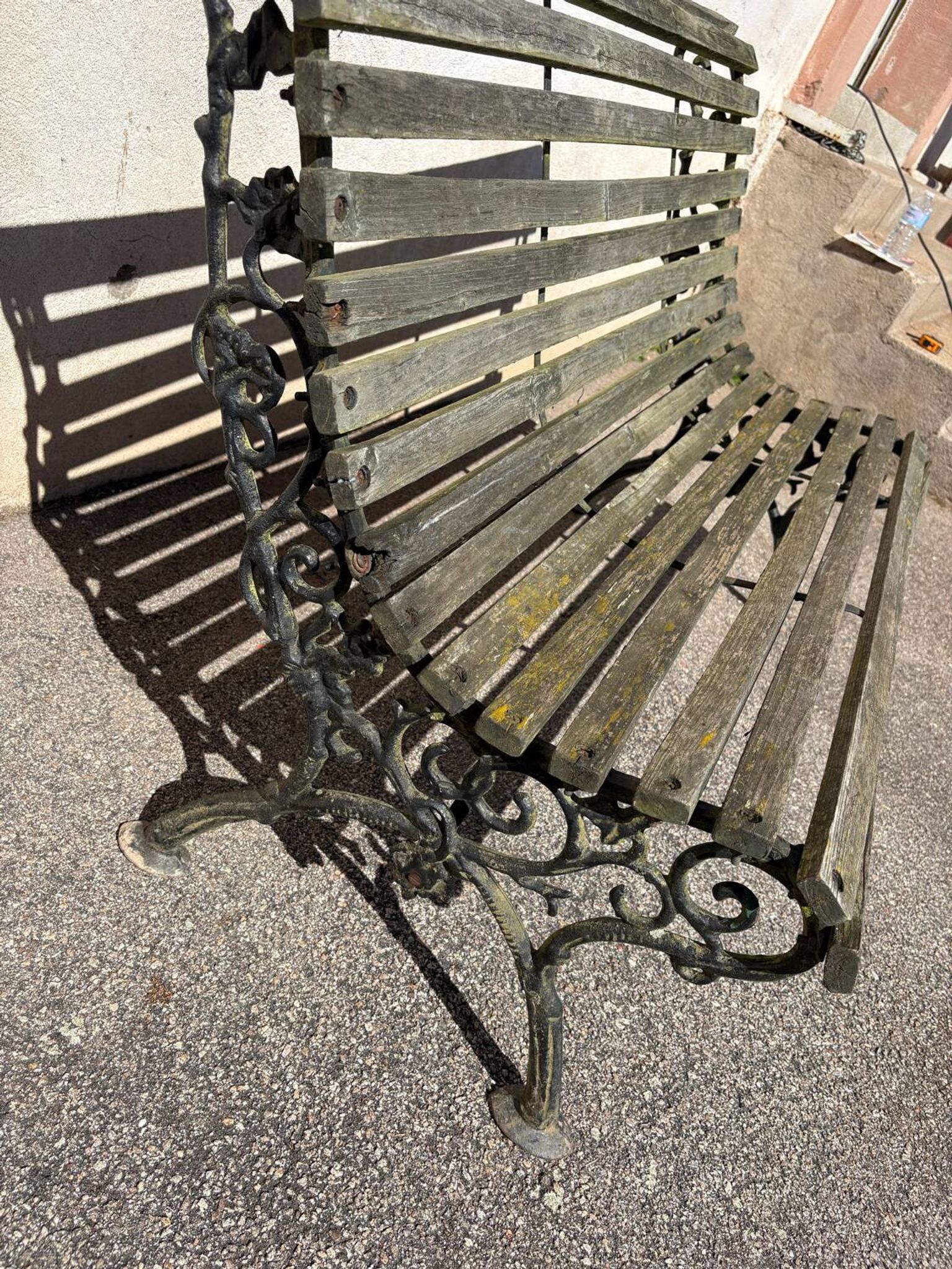 Vintage garden bench for 2 people