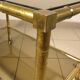 Serving trolley, table on wheels in "bamboo" brass