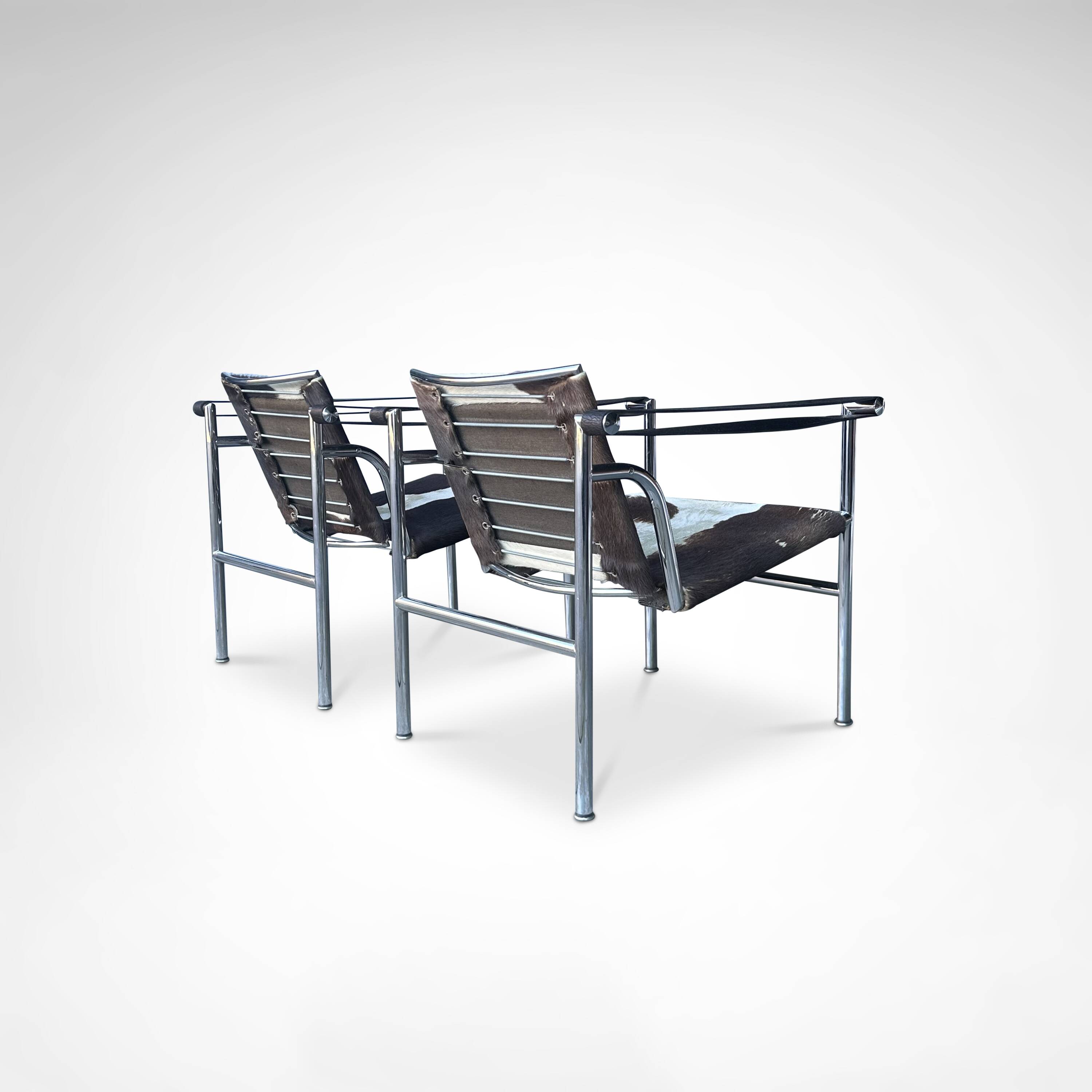 Early number LC1 ponyskin armchair by Le Corbusier et al for Cassina 1970s