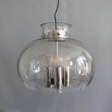 Four-light glass pendant lamp, Glashütte, Limburg, 1970s, pendant, ceiling light