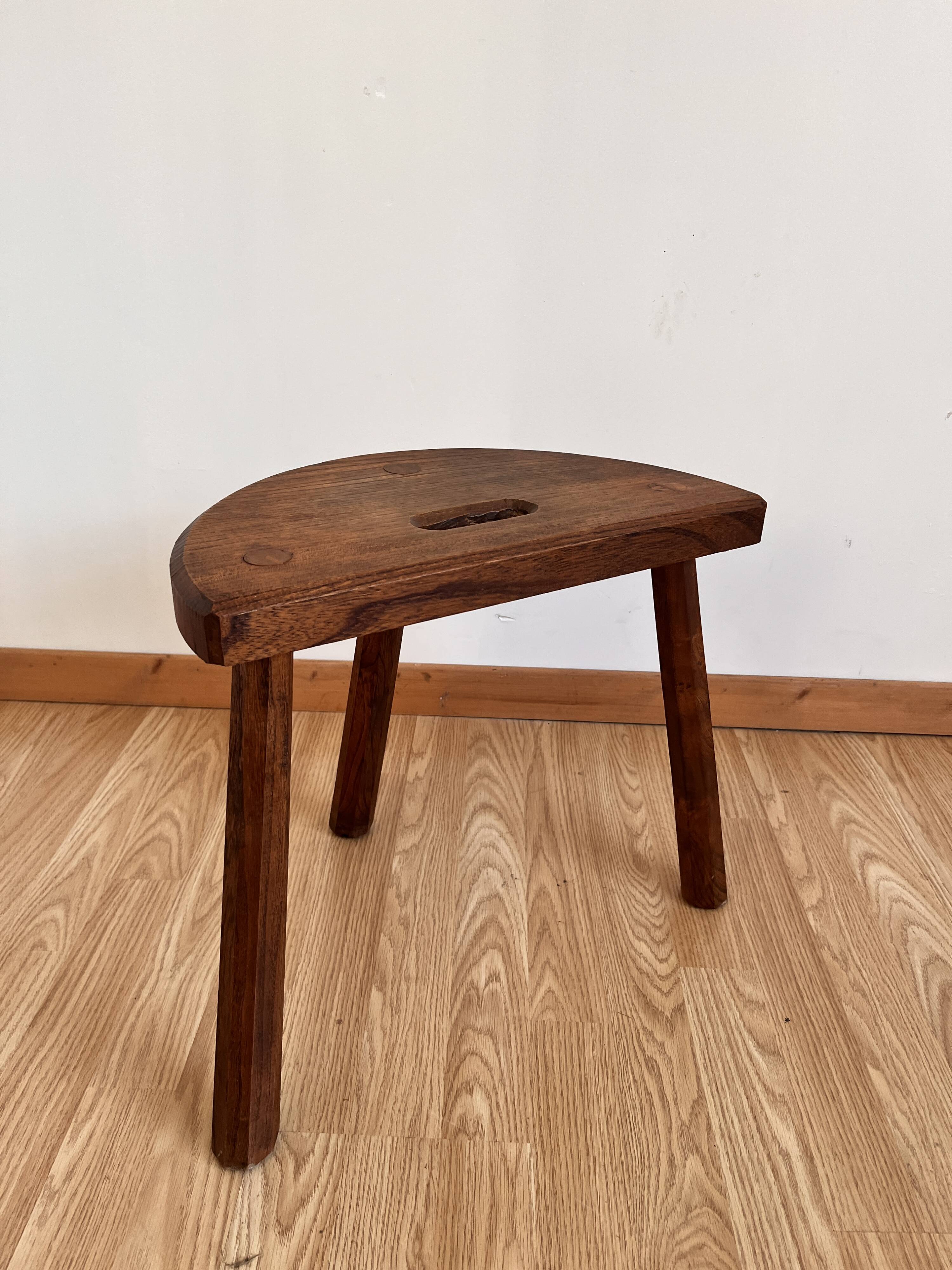 Wooden tripod stool