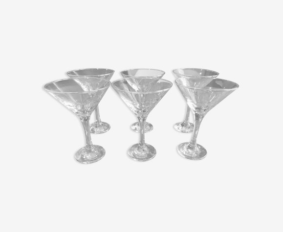Lot de 6 verres à cocktail vintage