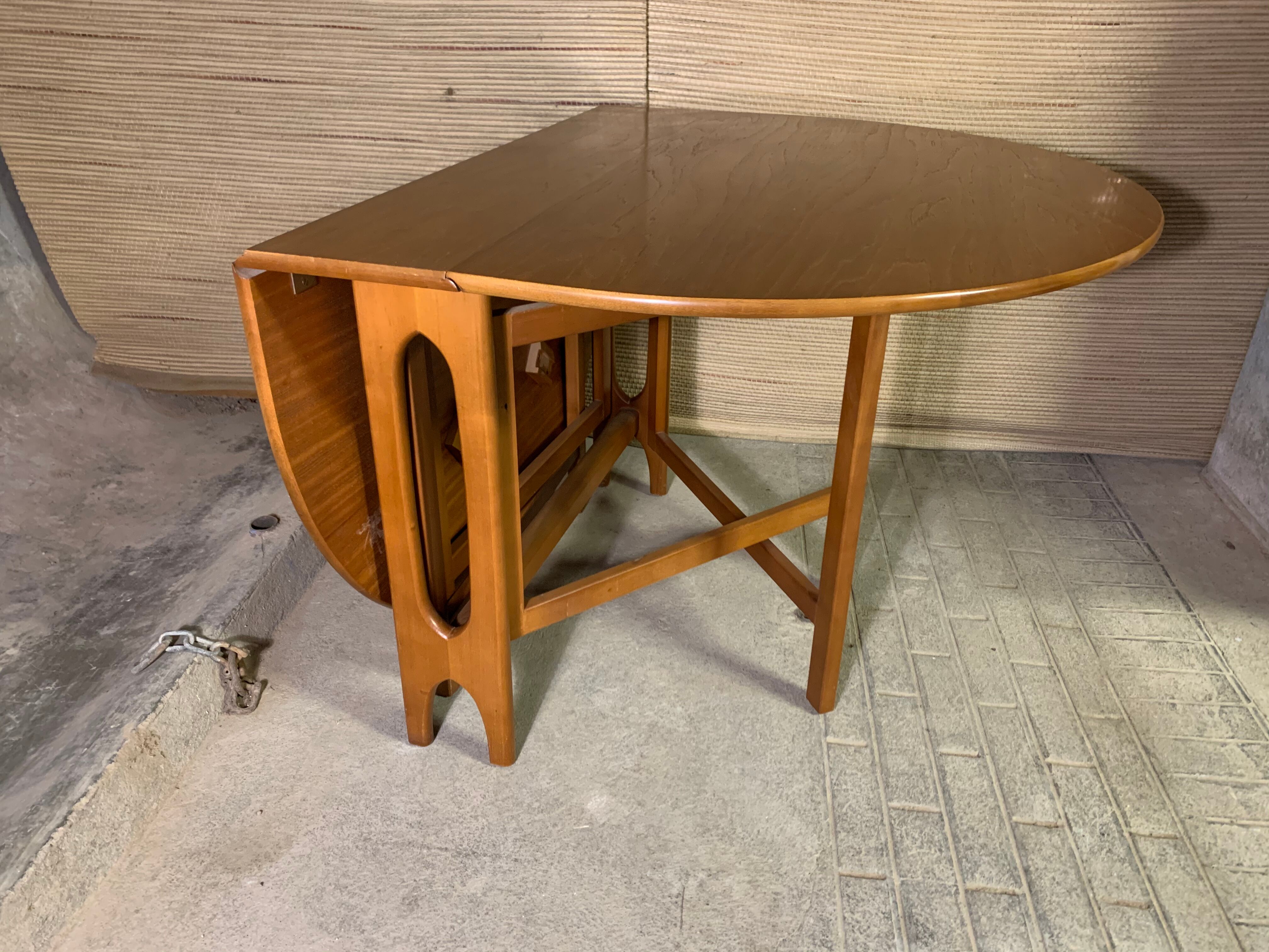 Teak flap table Scandinavian style