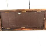 Large vintage mirror 40s oak frame 103x42cm