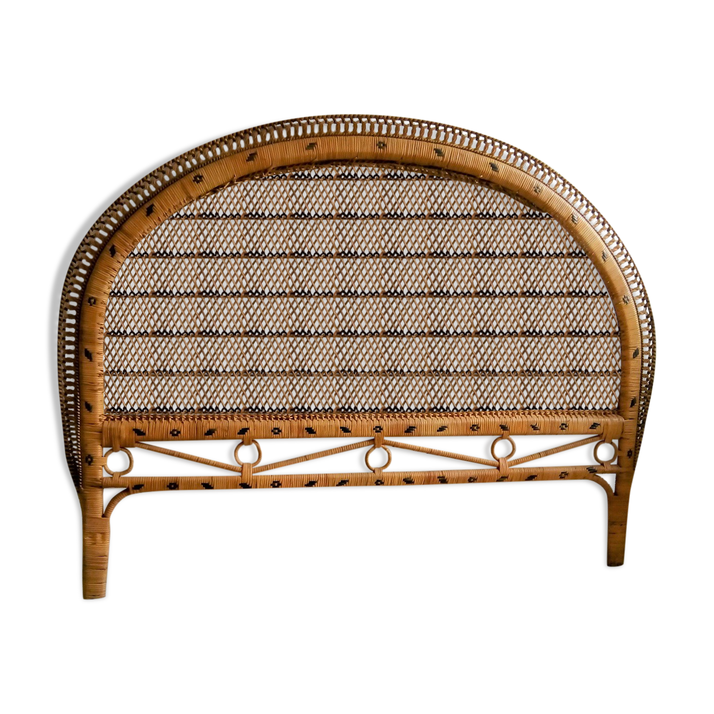 Vintage rattan headboard 160