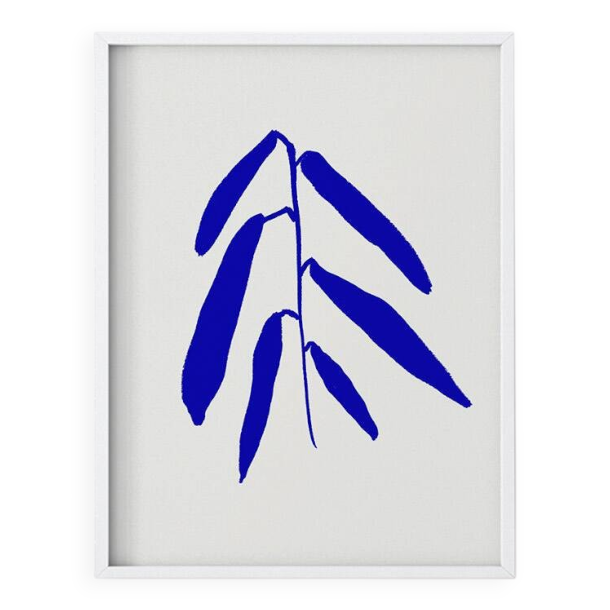 Blue botanical illustration giclee print, 50x70