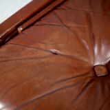 Easy chair "space age". Jean Prévost, France, leather, circa 1970