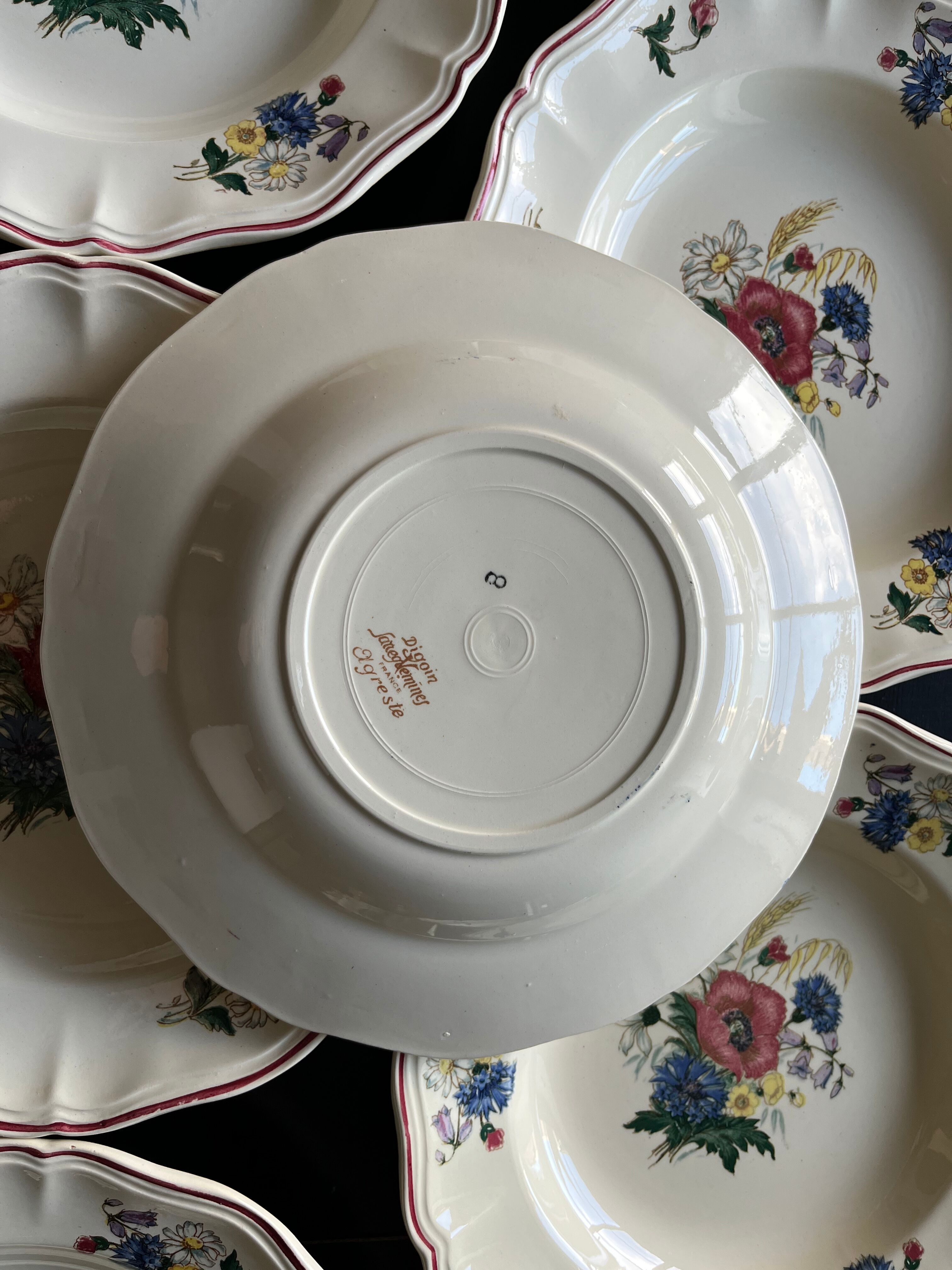 8 plates Sarreguemines Digoin