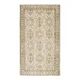 1970s Turkish Oushak Handmade Wool Cotton Beige Area Rug115x202