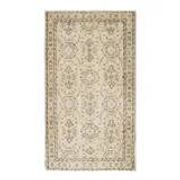 Tapis turc Oushak fait main en laine et coton beige des années 1970 115x202