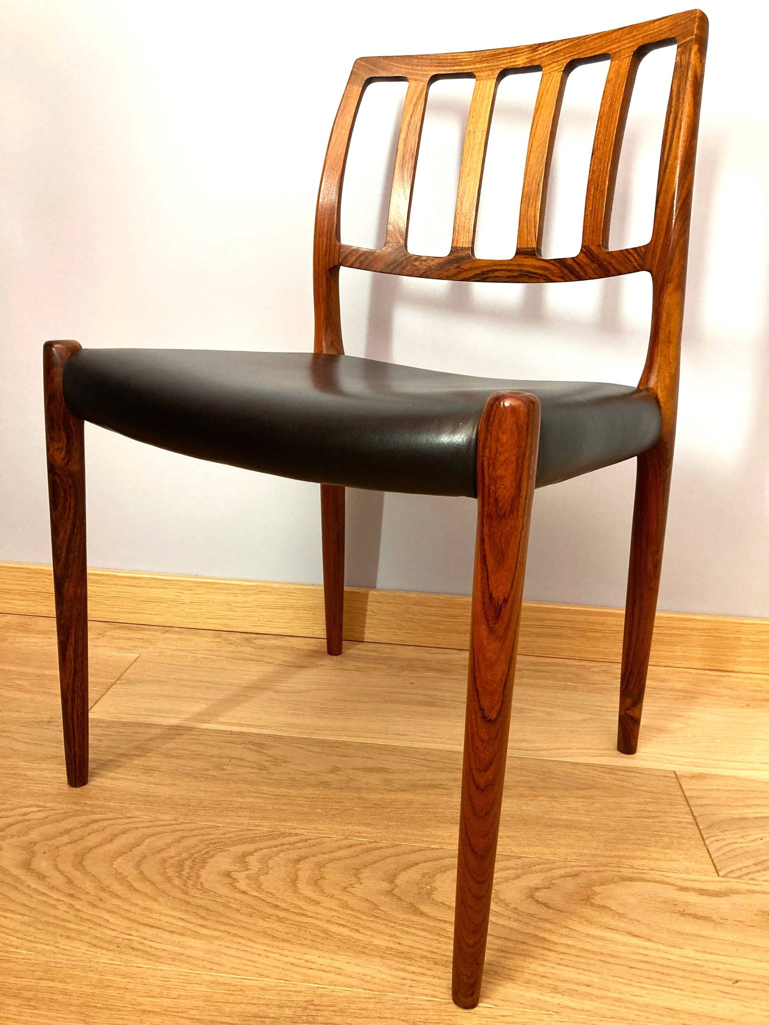 Vintage chair, Danish rosewood 1974, Model 83, by Niels Moller