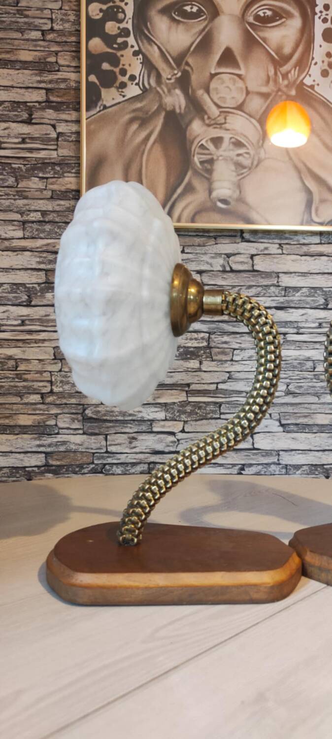 Art Deco 1950s brass wall lights