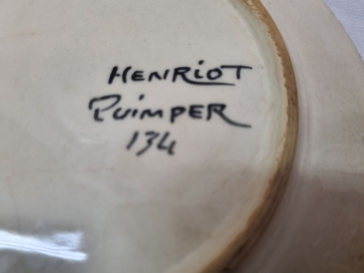 Henriot Quimper Art Deco Plate 1920