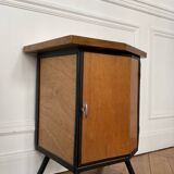 Bedside, wood, asymmetrical, vintage
