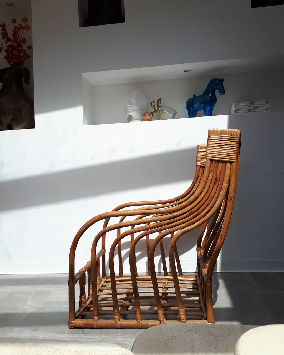 60s rattan armchair buckle