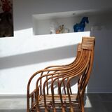 60s rattan armchair buckle