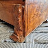 Antique chaise longue daybed Empire style walnut