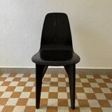 90s designer chairs in lacquered curved wood (X2)