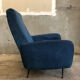 Vintage Italian Blue Armchair circa 1950